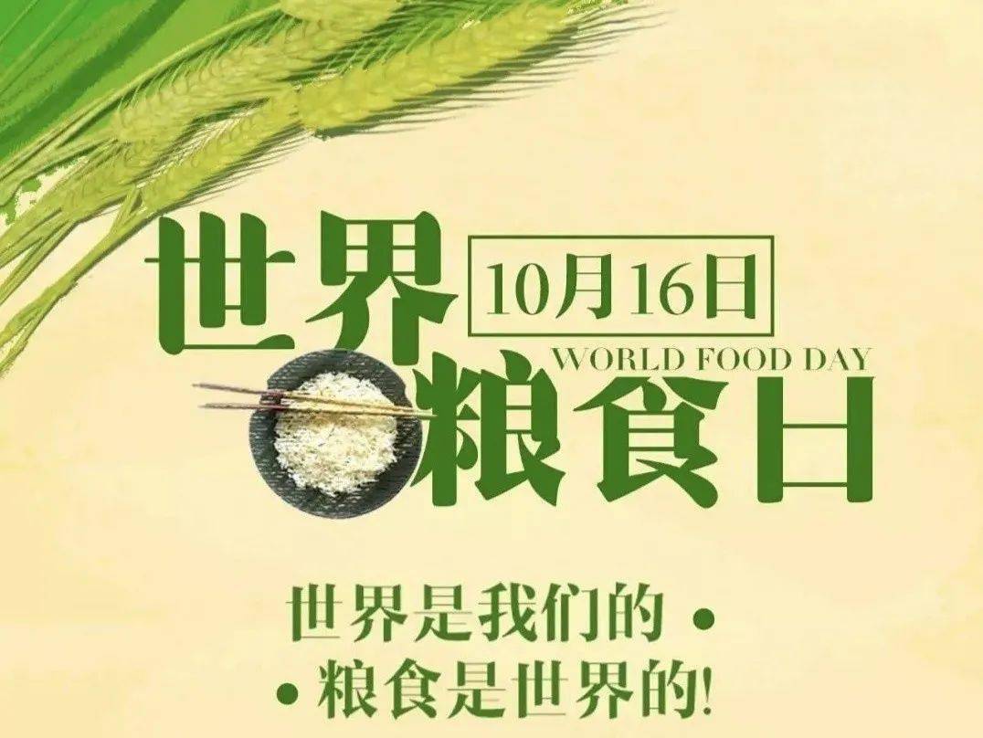 迎接第43個(gè)世界糧食日，今天你節(jié)約糧食了嗎？
